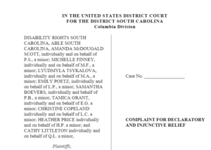 An image of the lawsuit with a long list of plaintiffs mostly.